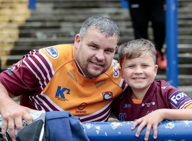Batley Bulldogs fans watch their team take on Dewsbury Rams at the Championship's Summer Bash weekend at Headingley. Photos by Neville Wright