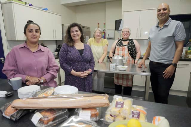 Volunteers and staff at Thornhill Lees Community Centre, which is running a hot food hub. Left to right: Nosheen Dad, Carmen Taylor, Sandra Massey, Angela Mulholland and Gulfam Asif