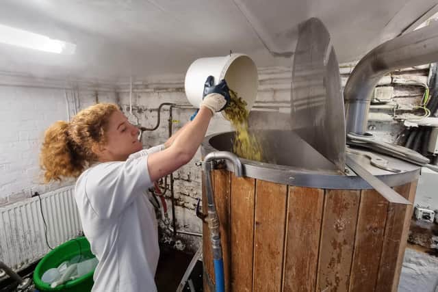 Lisa was involved with the whole process of producing the beer.