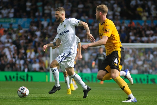 Mateusz Klich in action after making a telling contribution off the bench for Leeds United.