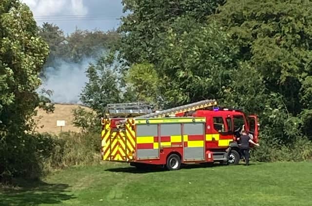 Fire at Royds Park in Cleckheaton.