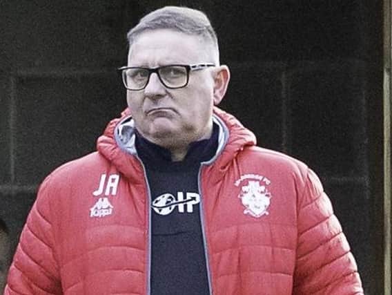 Jonathan Rimmington, aiming to manage Liversedge FC to the last 16 of the FA Vase for the first time.