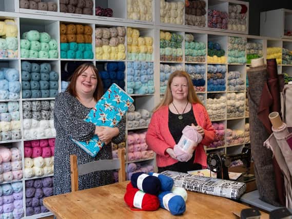 Jenny Holden-Stokes and Gini Armitage at Creative Craft Centre, Dewsbury