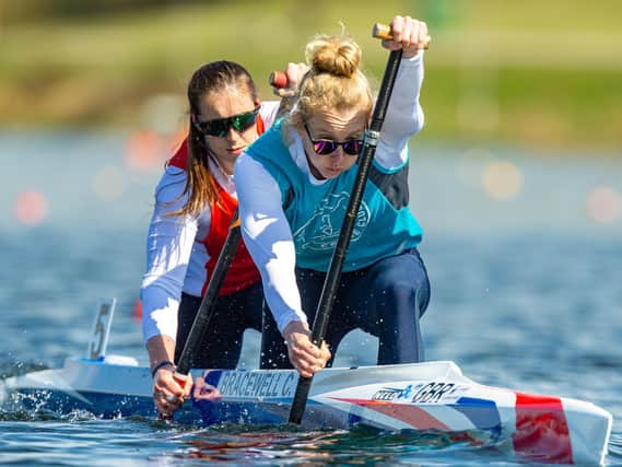 Paddling to success: Chloe Bracewell and Afton Fitzhenry. Picture: A Edmonds