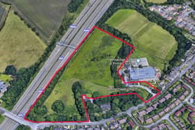 An aerial view of the site of planned houses at Whitechapel Road in Cleckheaton (image: Google/LDRS)