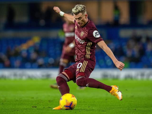 Ezgjan Alioski, who conceded a penalty in Leeds United's loss at Brighton.