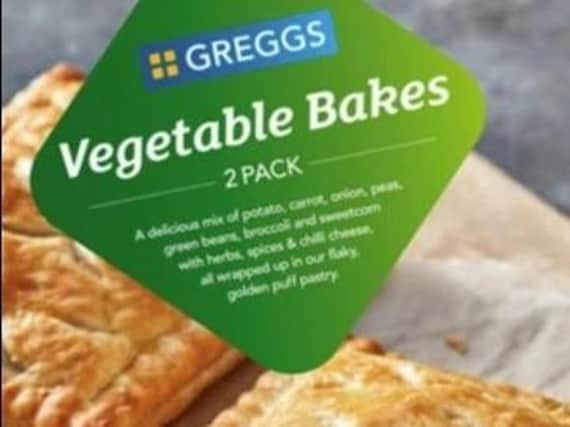 Greggs is recalling its vegetable bakes from supermarket Icelend over fears they contain small pieces of green glass.