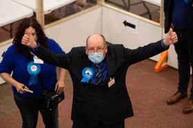 Bernard McGuin (Conservative) was elected in Almondbury