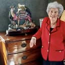 Baroness Betty Boothroyd with her Lawrence of Arabia ornament, one of many items to be auctioned.
