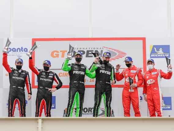 Inception drivers celebrate their one-two finish at Paul Ricard.