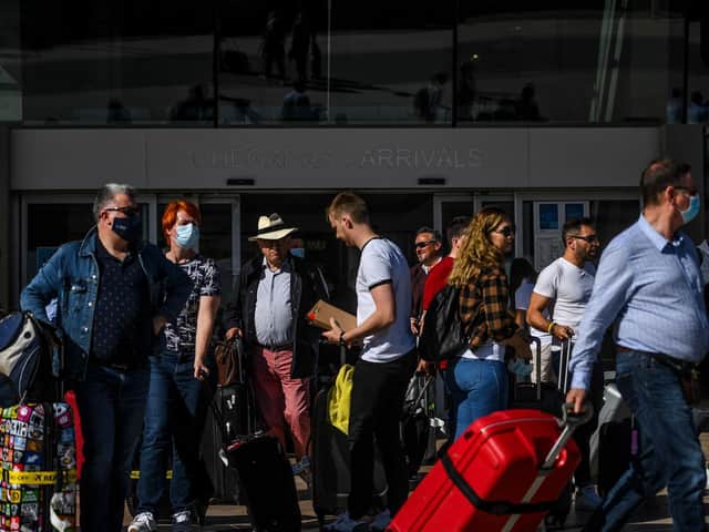 FARO AIRPORT: Holidaymakers arriving in Portugal on Monday. Photo: Getty