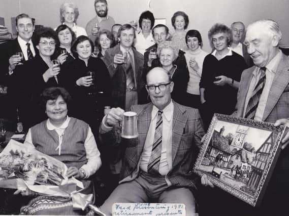 DEWSBURY SPORTS CENTRE: Retirement presentation to Bill Morris in 1981