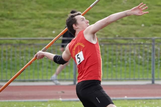 Spenborough's Glen Aspindle, who threw well in the javelin.