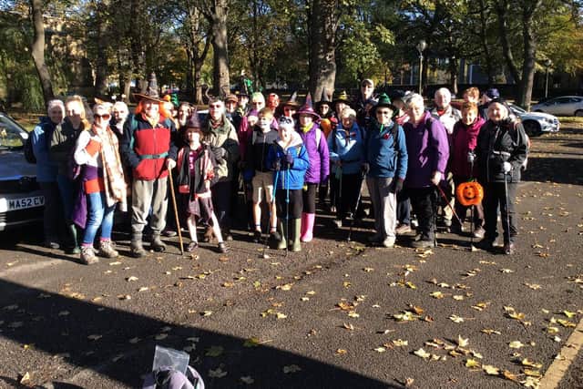 Members of Dewsbury Ramblers on the group's first Halloween walk back in 2018