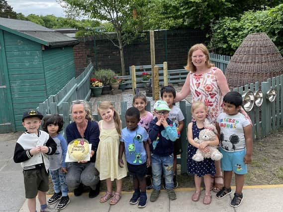 Children’s Place Day Nursery, in the grounds of Dewsbury and District Hospital, has celebrated its 30th anniversary by opening a Peace Garden