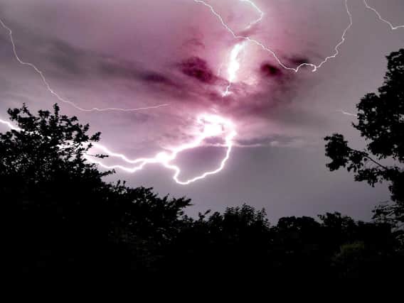 There is a yellow warning for thunderstorms in West Yorkshire from 6pm on Wednesday until 6am on Friday