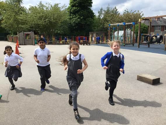 Children at St John’s CE Infant School in Dewsbury covered a distance of 208.4 kilometres by running laps of the playground