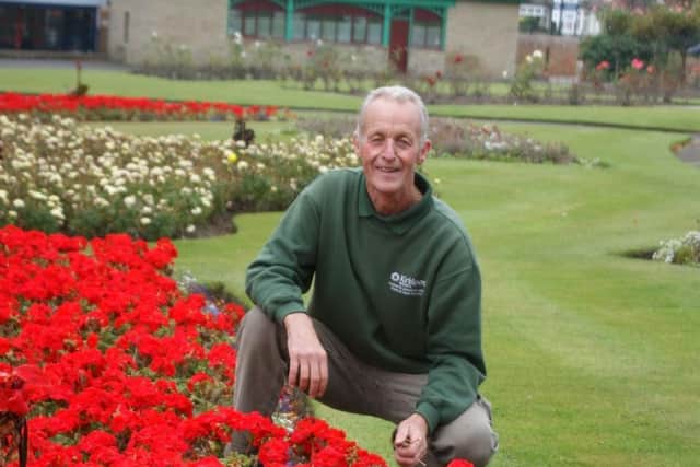 Peter Walker in the Memorial Gardens in Cleckheaton around the time of his retirement