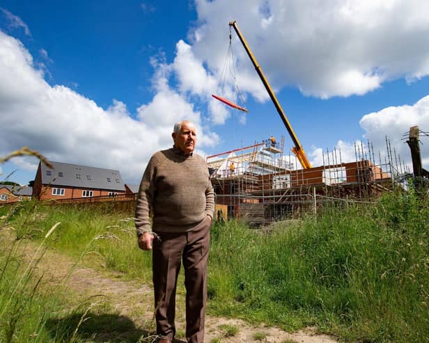 George Silverwood is extremely disappointed to have factories and housing built all around his home in Mirfield
