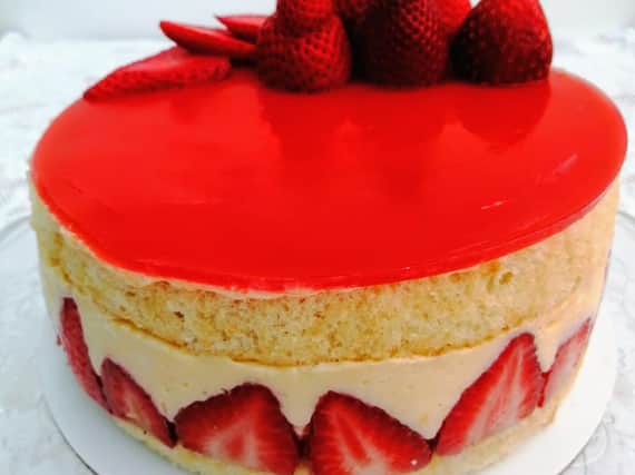 Karen Wright’s Fraisier cake, a patisserie favourite that looks and tastes delicious