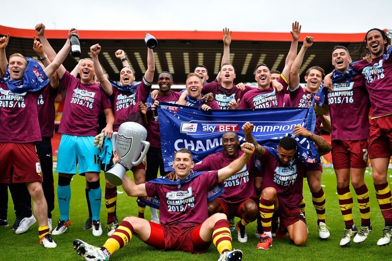 May 7th, 2016: Burnley's 23rd game undefeated secured the Championship title and a swift return to the Premier League. Sam Vokes, George Boyd and Andre Gray scored the goals at The Valley.