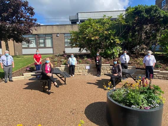 The new staff well-being garden has opened at Dewsbury and District Hospital