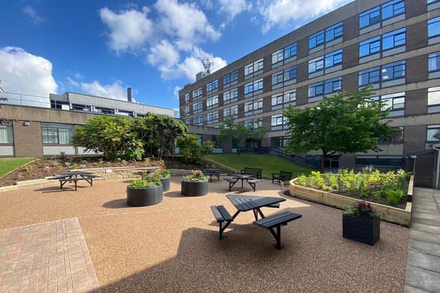 The new garden is designed to provide staff with a quiet and relaxing place away from the hustle and bustle of hospital life
