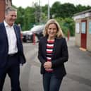 Labour leader Sir Keir Starmer and Batley and Spen by-election candidate Kim Leadbeater tour Batley Bulldogs stadium. Photo: Getty Images