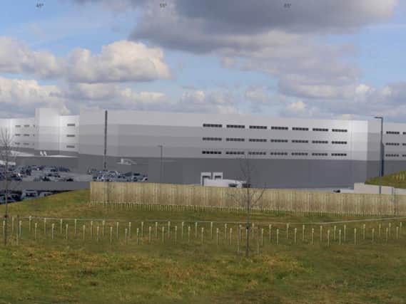 An artist's impression of the proposed giant warehouse in Cleckheaton