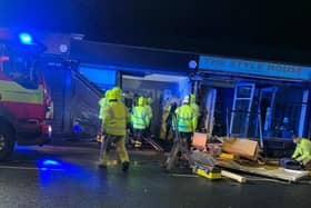 Two people were seriously injured when a BMW car crashed into a pet shop in Heckmondwike on Monday night (July 5)