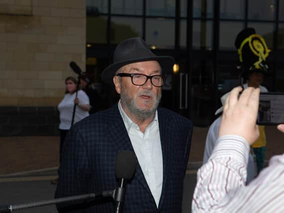 George Galloway speaking to the media after the Batley and Spen by-election count last week
