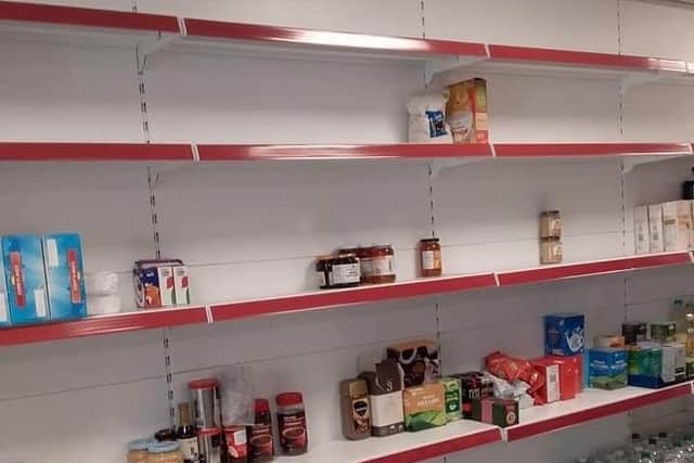 The food bank has issued an urgent appeal for donations after seeing its shelves become depleted