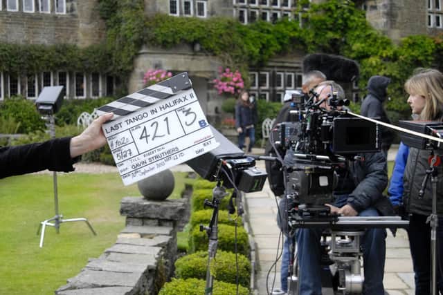 Filming on Last Tango in Halifax. Photo - Kyte Photography