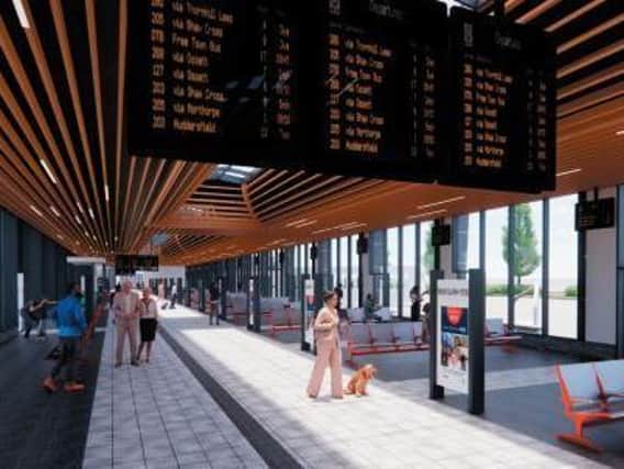 An artist’s impression of the proposed concourse at Dewsbury Bus Station