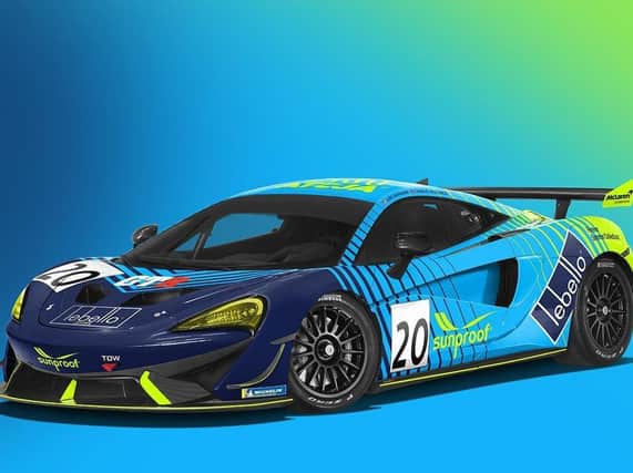 The McLaren 570S to be driven by Lars Dahmann and Charlie Hollings.