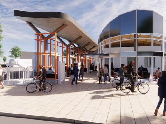 An artist's impression of Heckmondwike’s proposed new £4million bus station