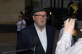 George Galloway speaks to the media after the Batley and Spen by-election count last month