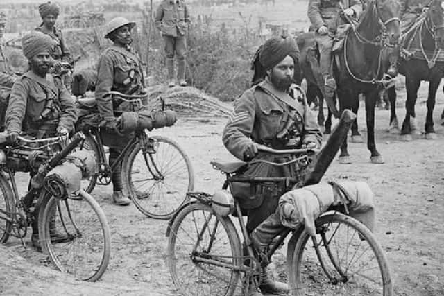 Indian Bicycle Troops at the Battle of The Somme in July 1916