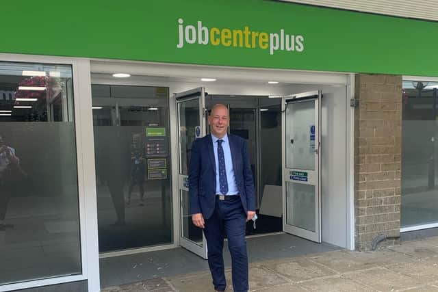 Mr Eastwood opening the Princess of Wales Jobcentre in Dewsbury