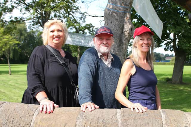 Mirfield Show committee members Louise Hardy (vice chair/head of show), John Rockett (stalls manager) and Nicki Dickson (horticulture secretary) at the showground.