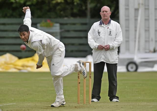 Muhammad Bilal who took 6-19 off 12 overs in the win for Woodlands over Pudsey St Lawrence. Picture: Steve Riding
