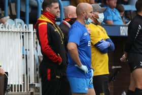 HEAD COACH: Lee Greenwood on the sidelines at Post Office Road. Picture: Thomas Fynn.