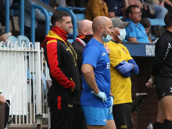 HEAD COACH: Lee Greenwood on the sidelines at Post Office Road. Picture: Thomas Fynn.