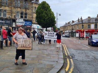ROAR group protest in Batley town centre
