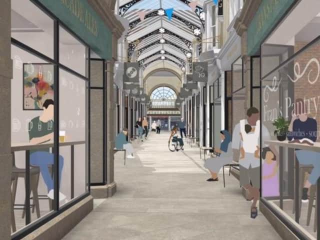 An artist's impression of plans for The Arcade in Dewsbury