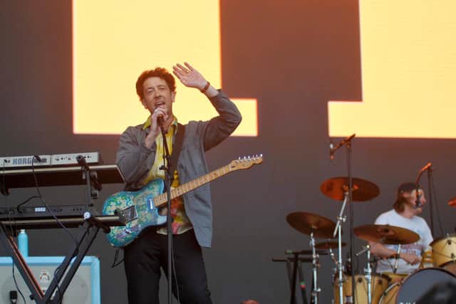 The Wombats on the main stage west.