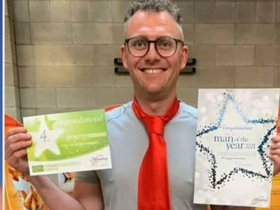 Liam Goldthorpe’s fellow slimmers voted him to represent the Battyeford Slimming World group in the Man of the Year 2021 competition