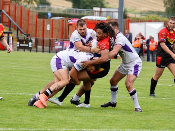 LAST TIME OUT: Dewsbury Rams were beaten by Newcastle Thunder last weekend. Picture: Thomas Fynn.