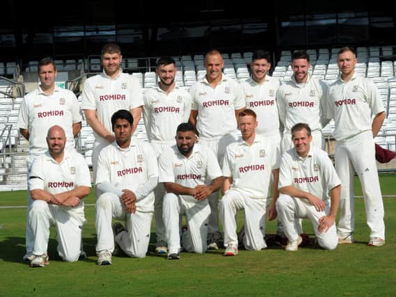 The Woodlands team line-up before the Yorkshire Premier League Champions play-off final at Headingley. Picture: Steve Riding