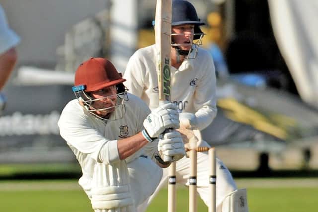 Woodlands' Elliot Richardson, who scored 40 in a battling innings. Picture: Steve Riding